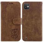 For Wiko Y82 Little Tiger Embossed Leather Phone Case(Brown) - 1