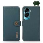 For Honor X50i 5G/90 Lite KHAZNEH Custer Genuine Leather RFID Phone Case(Green) - 1