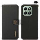 For Honor X6b KHAZNEH Custer Genuine Leather RFID Phone Case(Black) - 1