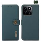 For Honor Play 60 Plus / 200 Smart KHAZNEH Custer Genuine Leather RFID Phone Case(Green) - 1