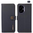 For Honor 400 KHAZNEH Custer Genuine Leather RFID Phone Case(Blue) - 1