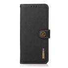 For Honor 400 Lite KHAZNEH Custer Genuine Leather RFID Phone Case(Black) - 2