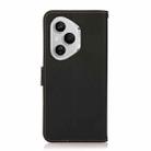 For Honor 400 Pro Global 160.8mm KHAZNEH Custer Genuine Leather RFID Phone Case(Black) - 3