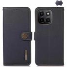 For Honor X6c 4G KHAZNEH Custer Genuine Leather RFID Phone Case(Blue) - 1