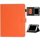 For 7 inch Universal Solid Color Horizontal Flip Leather Case with Card Slots & Holder & Pen Slot(Orange) - 1