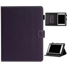 For 7 inch Universal Solid Color Horizontal Flip Leather Case with Card Slots & Holder & Pen Slot(Purple) - 1