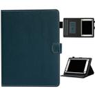 For 7 inch Universal Solid Color Horizontal Flip Leather Case with Card Slots & Holder & Pen Slot(Dark Green) - 1