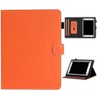 For 10 inch Universal Solid Color Horizontal Flip Leather Case with Card Slots & Holder & Pen Slot(Orange) - 1