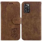 For ZTE Blade A72 / V40 Vita Little Tiger Embossed Leather Phone Case(Brown) - 1