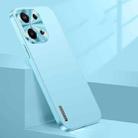 For OPPO Reno9 Streamer Series Micro Frosted Metal Paint PC Phone Case(Sierra Blue) - 1