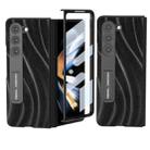 For Samsung Galaxy Z Fold5 ABEEL Integrated Galactic Pattern Protective Phone Case with Holder(Black) - 1