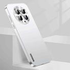 For Huawei Mate 50 Pro Streamer Series Micro Frosted Metal Paint PC Phone Case(Silver) - 1