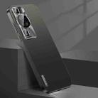 For Huawei P60 Pro Streamer Series Micro Frosted Metal Paint PC Phone Case(Black) - 1