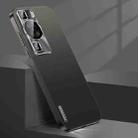 For Huawei P60 Streamer Series Micro Frosted Metal Paint PC Phone Case(Black) - 1