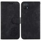 For OPPO A16K Little Tiger Embossed Leather Phone Case(Black) - 1