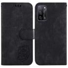 For OPPO A55 5G / A53S 5G / A54 4G Little Tiger Embossed Leather Phone Case(Black) - 1