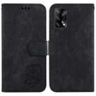 For OPPO A74 4G / F19 4G Little Tiger Embossed Leather Phone Case(Black) - 1