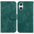 For OPPO A96 5G / Reno7 Z 5G Little Tiger Embossed Leather Phone Case(Green) - 1