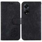 For OPPO A98 5G / F23 5G India Little Tiger Embossed Leather Phone Case(Black) - 1
