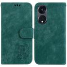 For OPPO Reno8 T 5G / A1 Pro 5G Little Tiger Embossed Leather Phone Case(Green) - 1