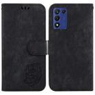 For OPPO K9S 5G / Realme Q3S Little Tiger Embossed Leather Phone Case(Black) - 1