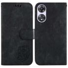 For OPPO A58 4G Little Tiger Embossed Leather Phone Case(Black) - 1