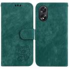 For OPPO A38 4G / A18 Little Tiger Embossed Leather Phone Case(Green) - 1