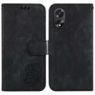 For OPPO A38 4G / A18 Little Tiger Embossed Leather Phone Case(Black) - 1