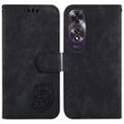 For OPPO A60 4G Little Tiger Embossed Leather Phone Case(Black) - 1