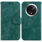 For OPPO A3 Pro 5G Little Tiger Embossed Leather Phone Case(Green) - 1