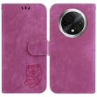 For OPPO A3 Pro 5G Little Tiger Embossed Leather Phone Case(Rose Red) - 1