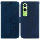 For OPPO K12x Little Tiger Embossed Leather Phone Case(Dark Blue) - 1