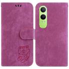 For OPPO K12x Little Tiger Embossed Leather Phone Case(Rose Red) - 1