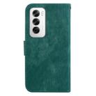 For OPPO Reno12 5G Global Little Tiger Embossed Leather Phone Case(Green) - 3