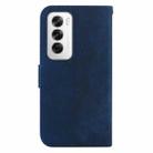 For OPPO Reno12 5G Global Little Tiger Embossed Leather Phone Case(Dark Blue) - 3