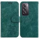 For OPPO Reno12 Pro 5G Global Little Tiger Embossed Leather Phone Case(Green) - 1