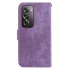 For OPPO Reno12 Pro 5G Global Little Tiger Embossed Leather Phone Case(Purple) - 3