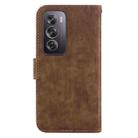 For OPPO Reno12 Pro 5G Global Little Tiger Embossed Leather Phone Case(Brown) - 3