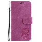 For OPPO Reno12 Pro 5G Global Little Tiger Embossed Leather Phone Case(Rose Red) - 2