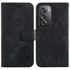 For OPPO Reno12 Pro 5G Global Little Tiger Embossed Leather Phone Case(Black) - 1