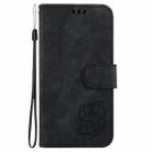 For OPPO Reno12 Pro 5G Global Little Tiger Embossed Leather Phone Case(Black) - 2