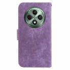 For OPPO Reno12 F 5G Little Tiger Embossed Leather Phone Case(Purple) - 3