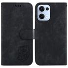 For OPPO Reno13 Global Little Tiger Embossed Leather Phone Case(Black) - 1