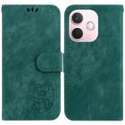 For OPPO A5 Pro 5G Little Tiger Embossed Leather Phone Case(Green) - 1