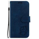 For OPPO A5 Pro 5G Little Tiger Embossed Leather Phone Case(Dark Blue) - 3