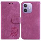 For OPPO A5x 5G / A3 4G / 5G / A3x 4G / 5G Little Tiger Embossed Leather Phone Case(Rose Red) - 1