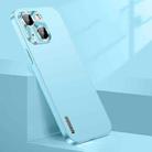 For iPhone 14 Streamer Series Micro Frosted Metal Paint PC Phone Case(Sierra Blue) - 1