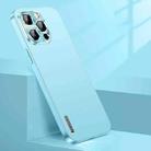 For iPhone 14 Pro Max Streamer Series Micro Frosted Metal Paint PC Phone Case(Sierra Blue) - 1