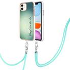 For iPhone 11 Electroplating Dual-side IMD Phone Case with Lanyard(Smile) - 1