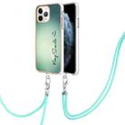 For iPhone 11 Pro Electroplating Dual-side IMD Phone Case with Lanyard(Smile) - 1